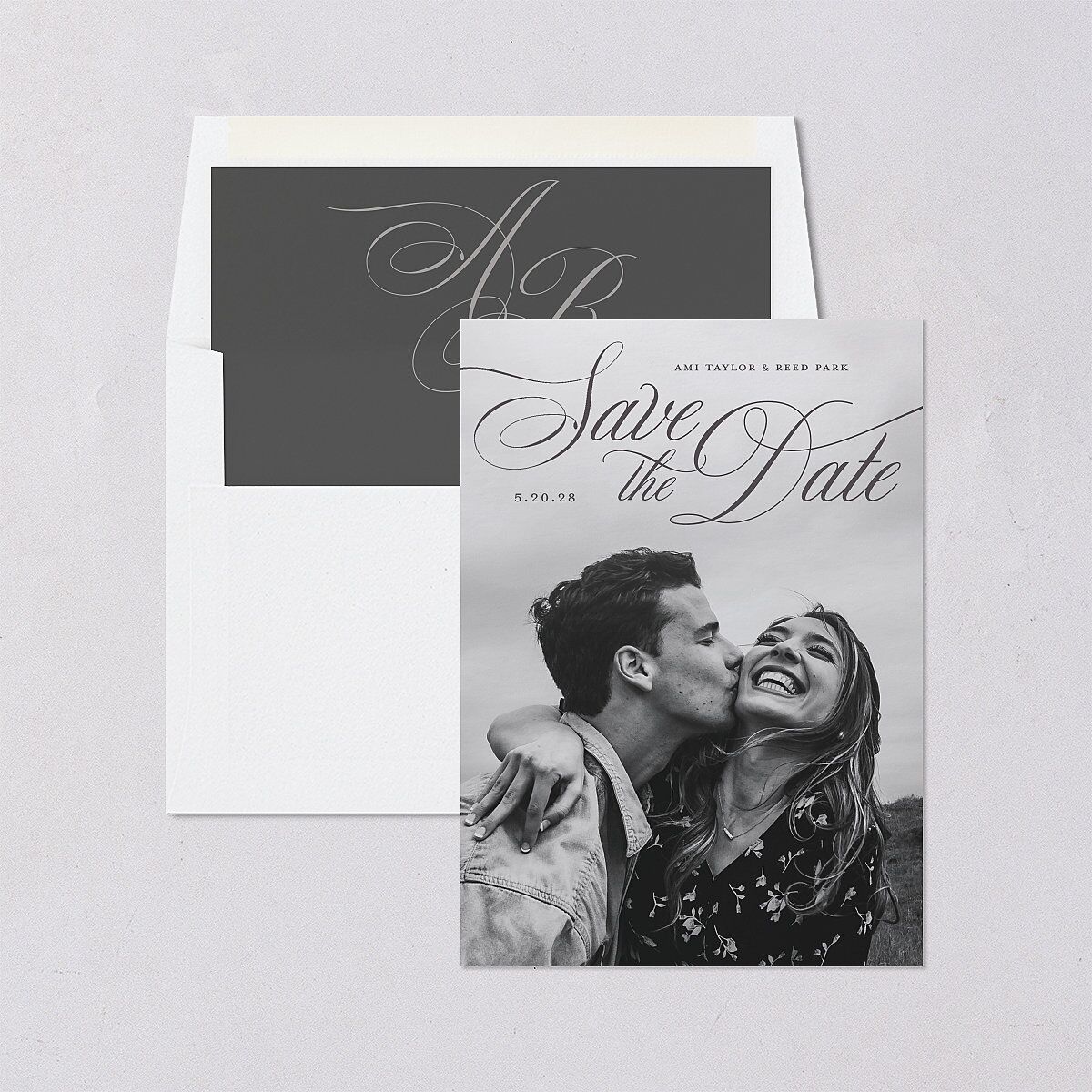 Grand Calligraphy Save the Date Cards — view 4