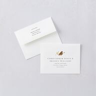 Rustic Butterfly Garden Save the Date Petite Card Envelopes White Pure White Both Recipient and Return Addresses Signature Standard