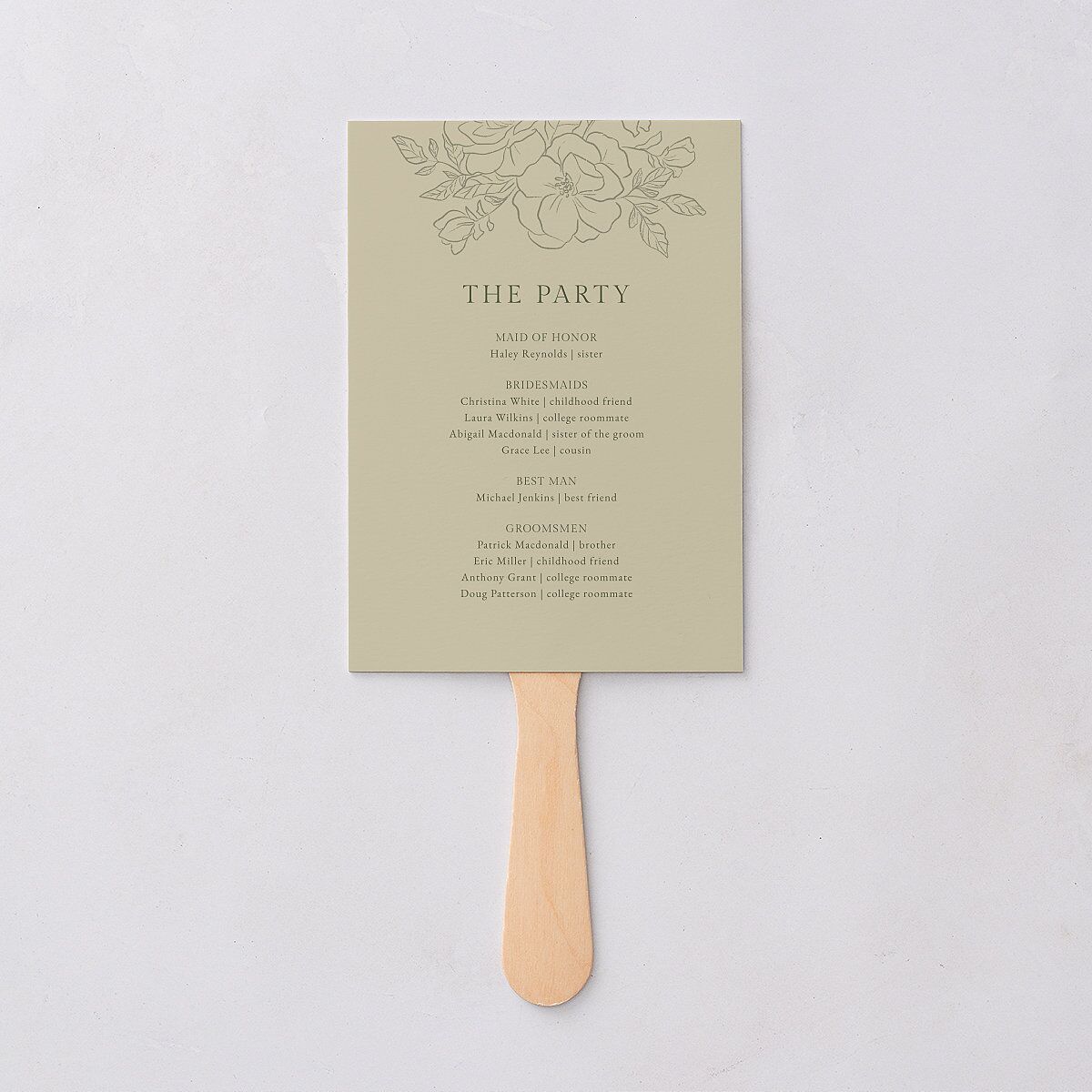 Vintage Botanical Sketch Fan Programs Dark Camo Signature Standard