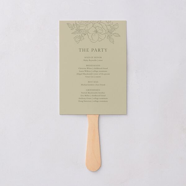Vintage Botanical Sketch Fan Programs Dark Camo Signature Standard