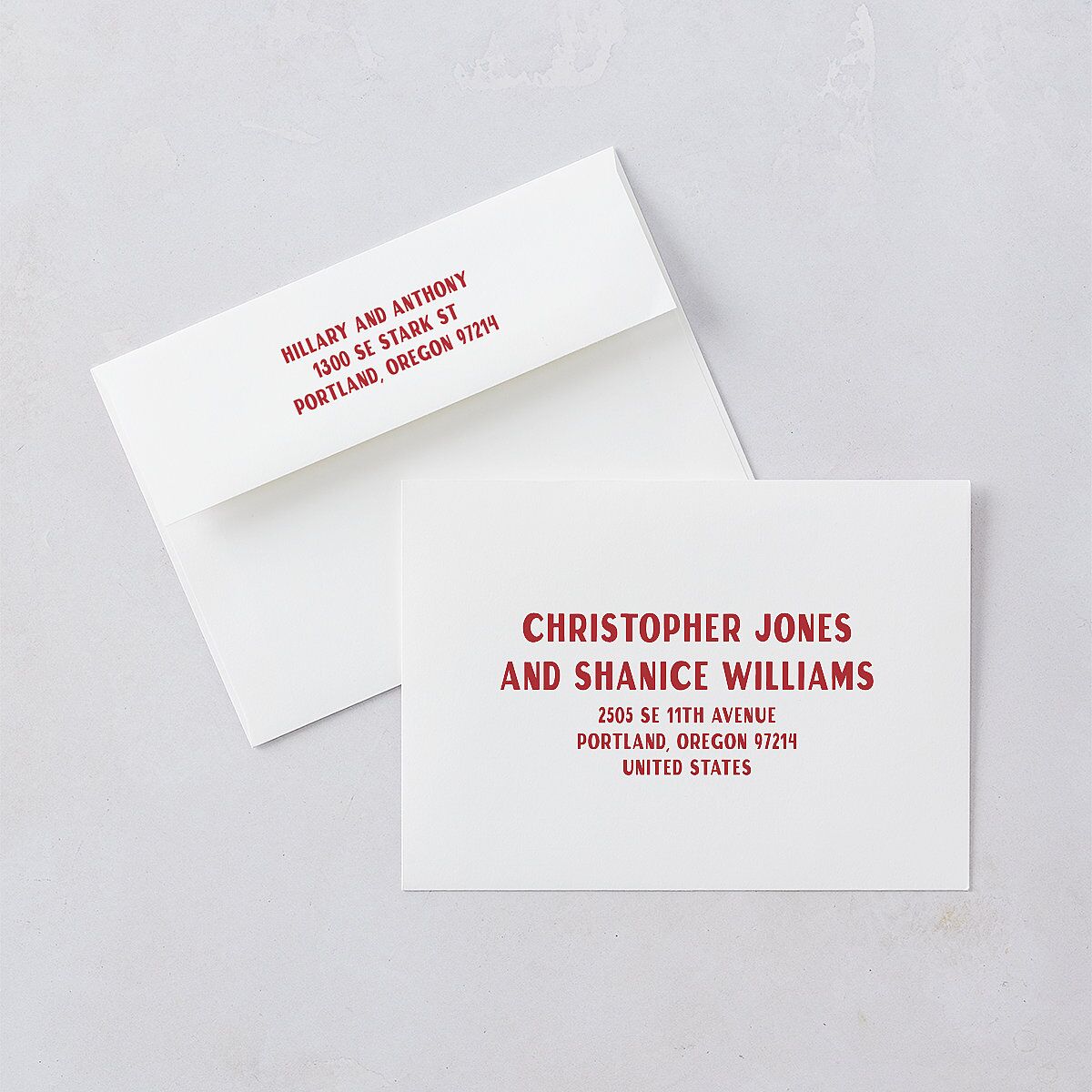 Retro Destination Postcard Inspired Save the Date Cards Red Clay Signature smooth Blank No Standard