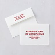 Retro Destination Postcard Inspired Save the Date Cards Red Clay Signature smooth Blank No Standard