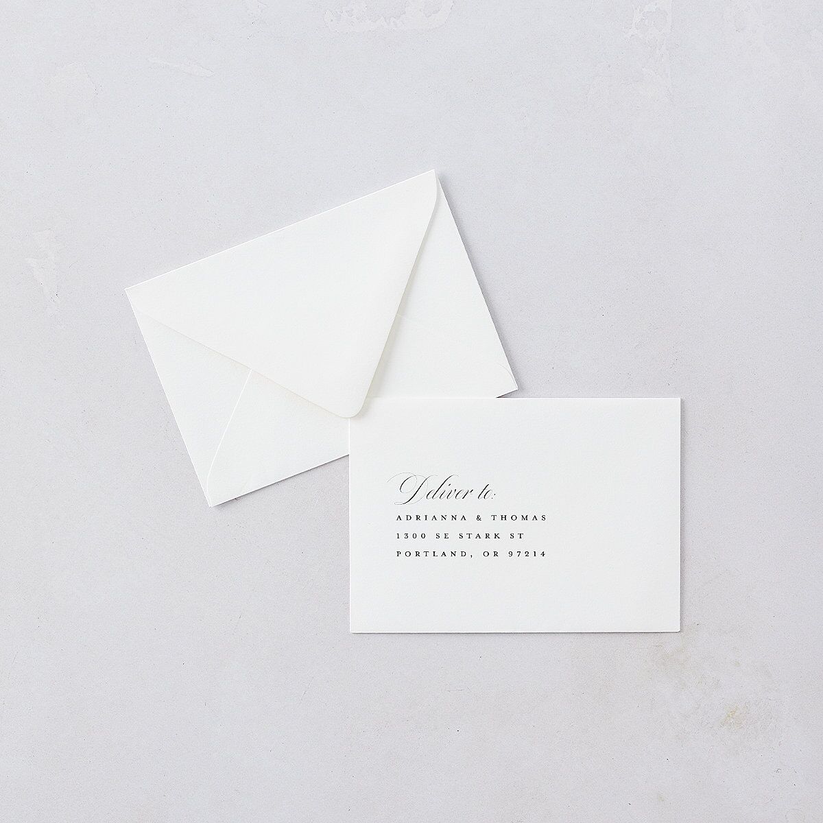 Classic Capture Response Card Euro Envelopes White Midnight Return Address Luxe