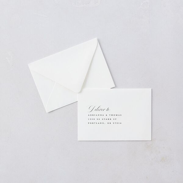 Classic Capture Response Card Euro Envelopes White Midnight Return Address Luxe