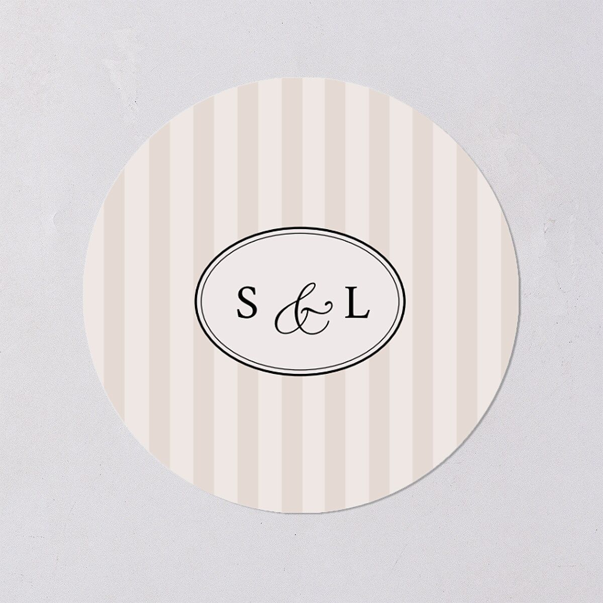 Your Own Classic Italian Venue Wedding Stickers Pure White Circle