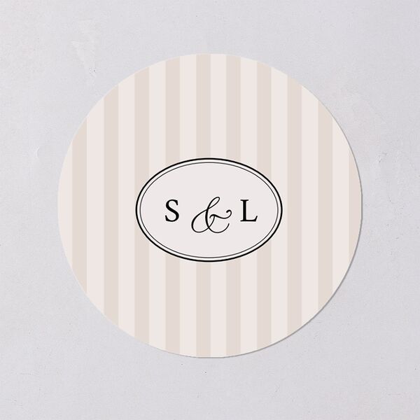 Your Own Classic Italian Venue Wedding Stickers Pure White Circle
