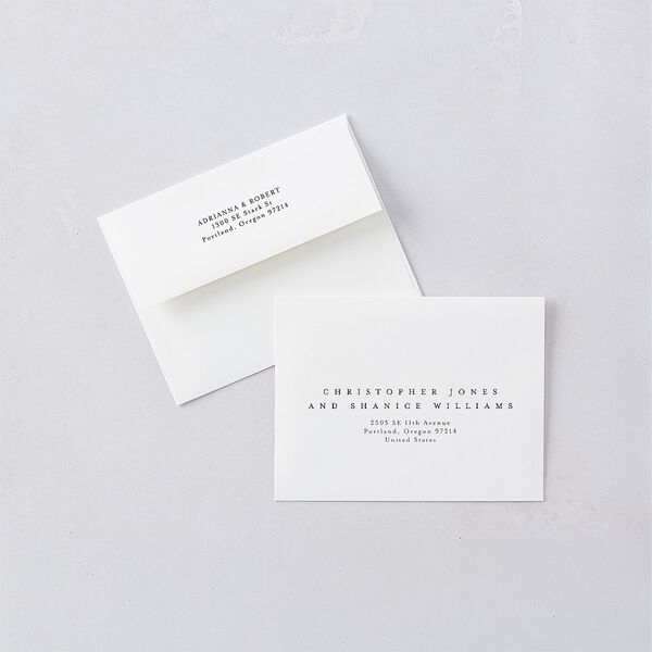 Simple Photo Save the Date Petite Cards Pure White Signature smooth Blank No Standard