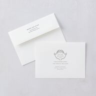 Ornate Regency Save the Date Cards Gold Bisque Signature smooth Blank No Standard