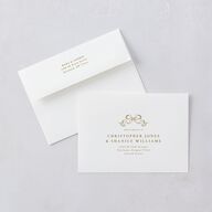 Antique Botanical Garland Wedding Invitations Champagne Signature Blank No Standard