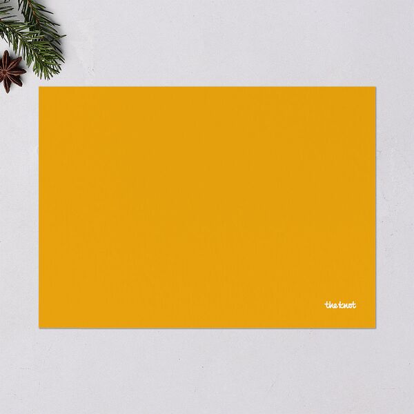Diwali Hues Holiday Cards Gold Pumpkin Signature Blank Standard Landscape