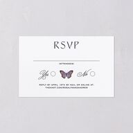 Wild About You All-in-One Wedding Invitations Dark Navy Signature Light Both Recipient and Return Addresses No