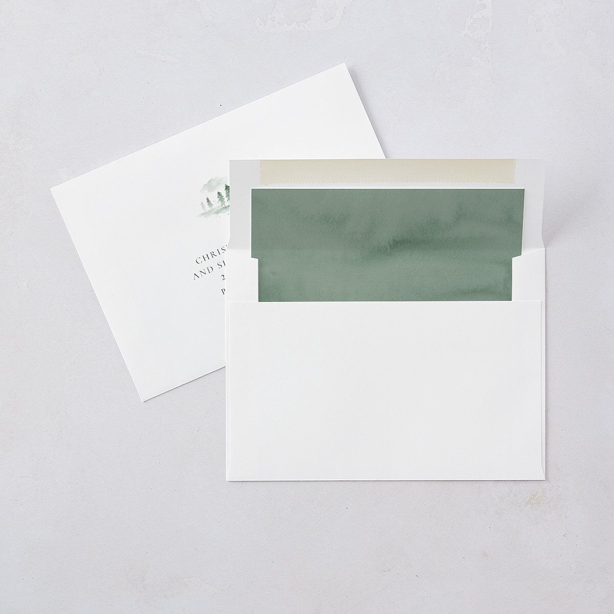 Watercolor Mountains Wedding Invitations Thyme Signature Blank No Standard