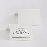 Newspaper Place Cards Pure White Signature