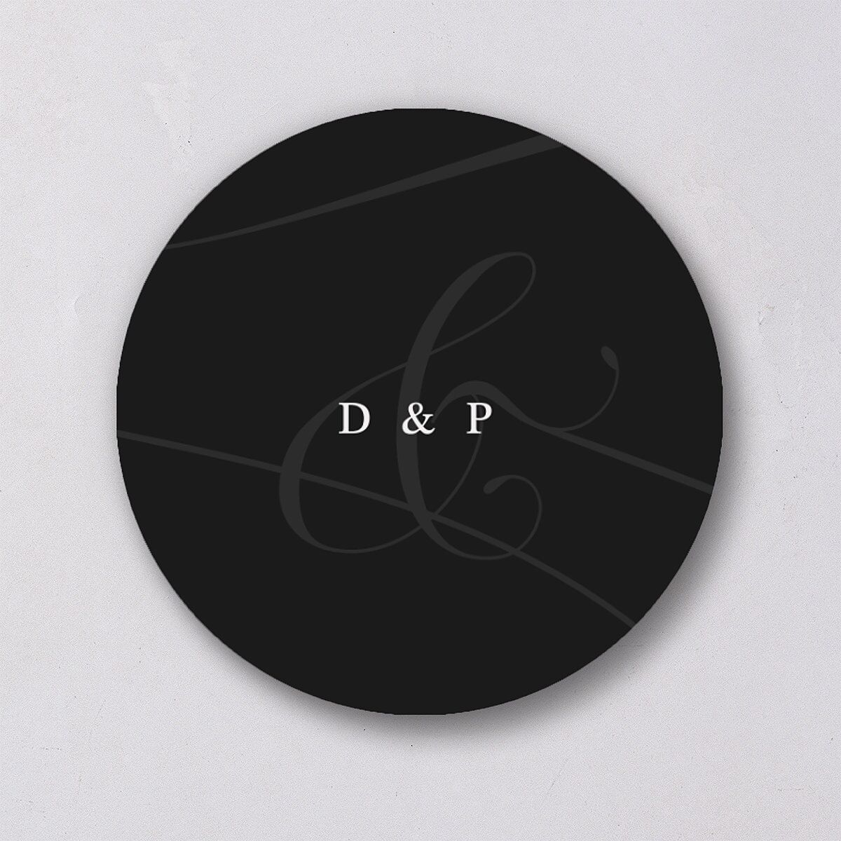 Photo Vow Wedding Stickers Pure White Circle