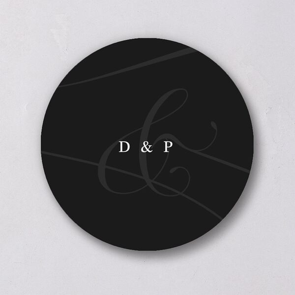 Photo Vow Wedding Stickers Pure White Circle