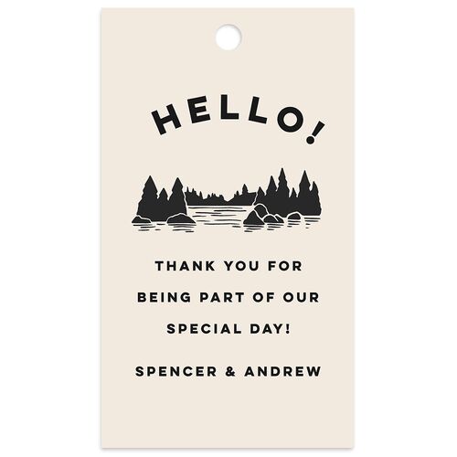 Adventure Icon Favor Gift Tags Charcoal Signature