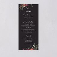 Blooming Botanical Menus Midnight Signature