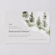 Snowy Mountainside Rehearsal Dinner Invitations Thyme Signature Blank Standard