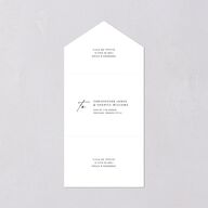 Simply Script All-in-One Wedding Invitations Pure White Signature Light Both Recipient and Return Addresses No