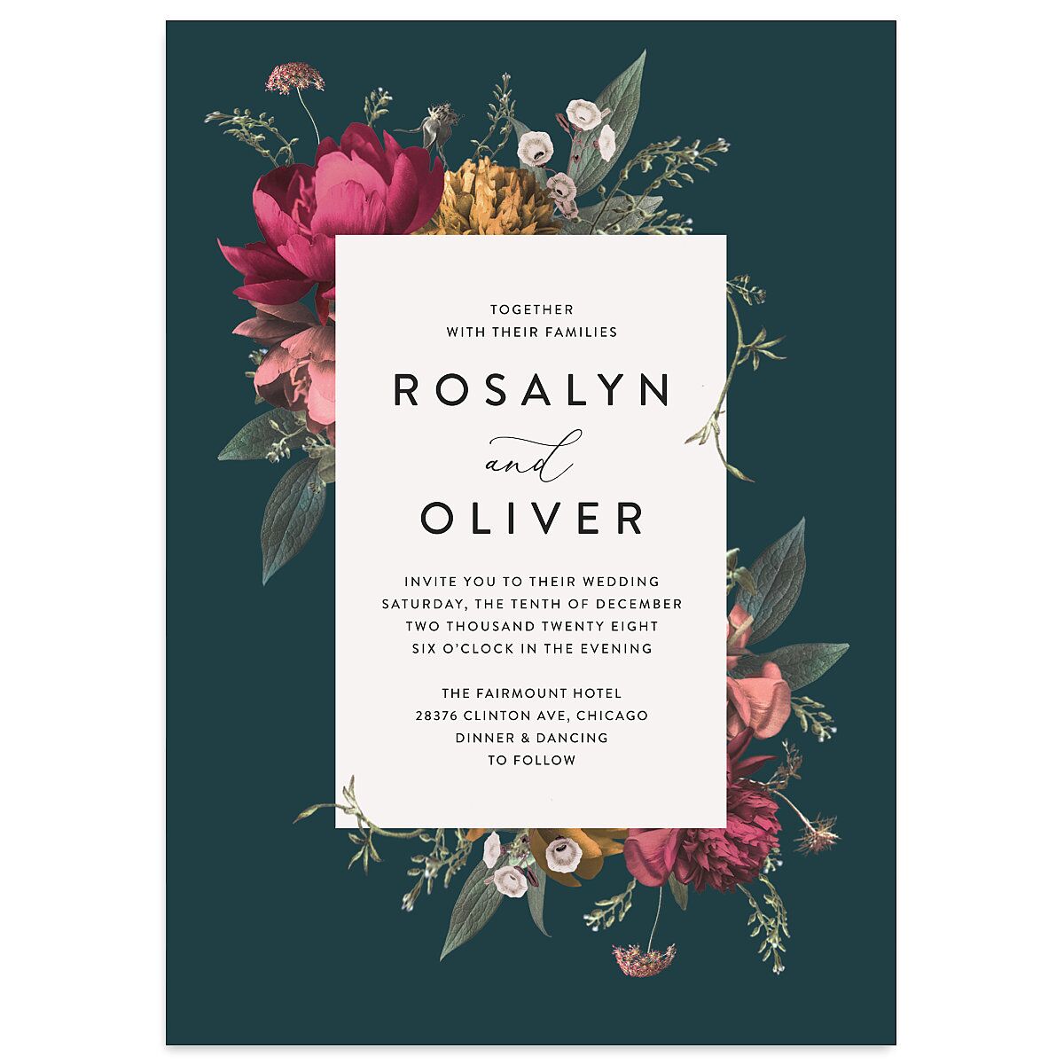 Blooming Botanical Wedding Invitations