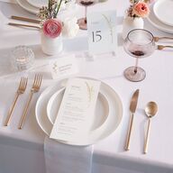 Minimal Wildflower Table Numbers Gold Off-White Signature