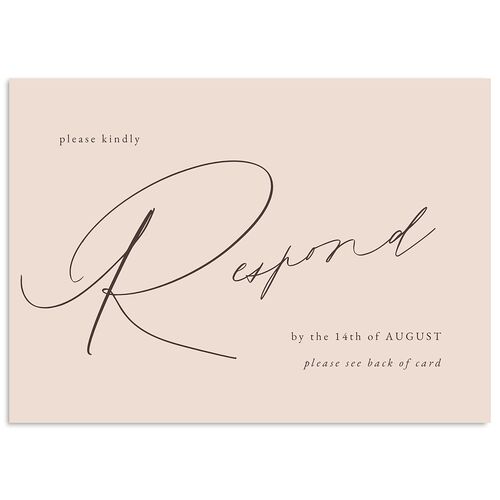Simply Devoted Wedding Response Cards Fawn Signature Standard