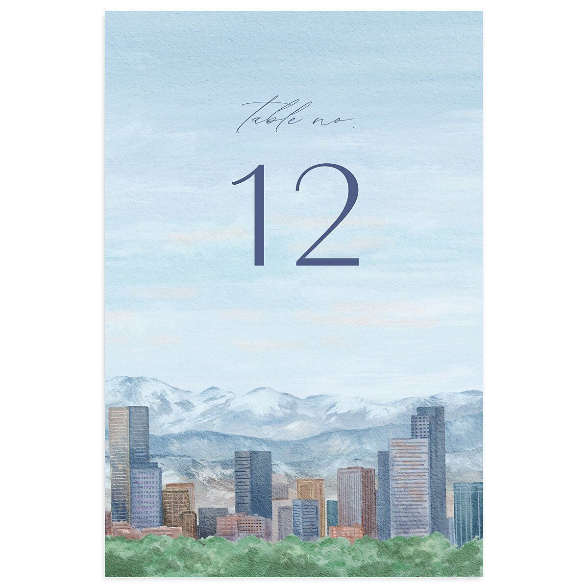 Scenic Denver Colorado Table Numbers