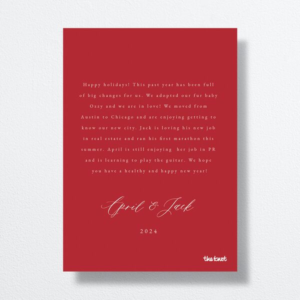 Beloved Poinsettia Holiday Cards Crimson Signature