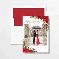 Beloved Poinsettia Holiday Cards Crimson Signature