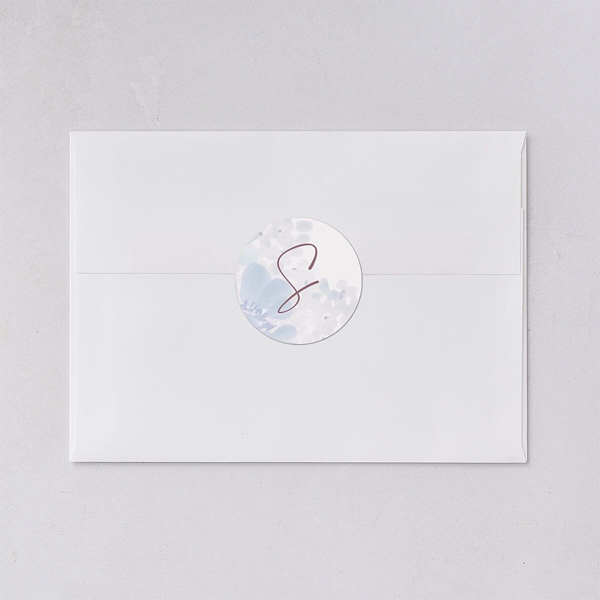 Hydrangea Garden Wedding Stickers Slate Circle