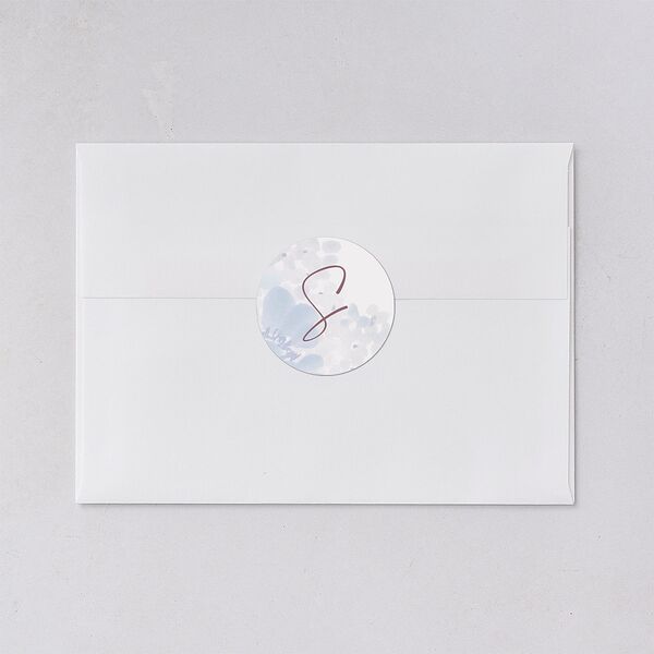 Hydrangea Garden Wedding Stickers Slate Circle