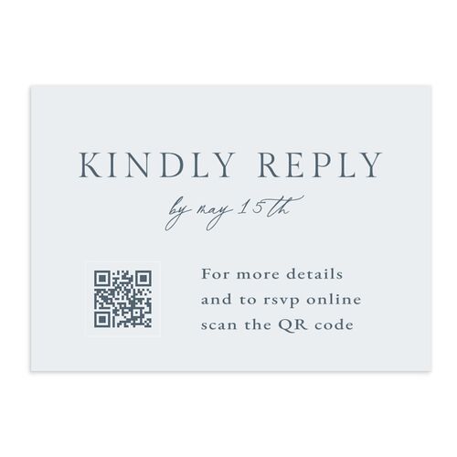 Simply Captured QR Code RSVP Cards Ice Blue Signature Standard