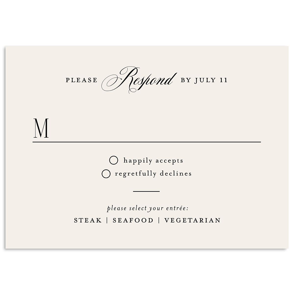 Cosmopolitan Wedding Response Cards