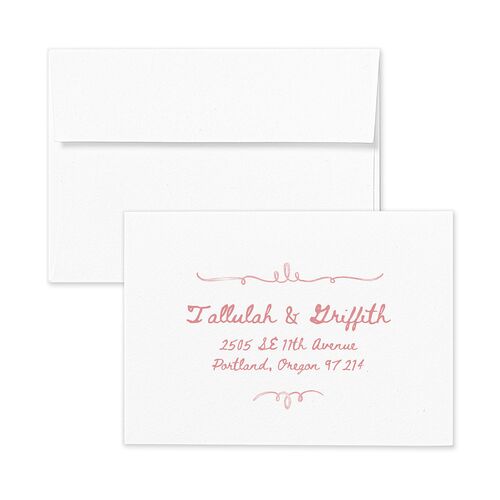 Countryside Crest Response Card Envelopes Kraft Lily Return Address Signature Standard