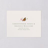 Rustic Butterflies All-in-One Wedding Invitations Scottish Green Signature Light Both Recipient and Return Addresses No