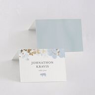 Hydrangea Garden Place Cards Gold Slate Signature
