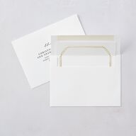 Eucalyptus Frame Save The Date Cards No Foil Pure White Signature smooth Blank No Standard