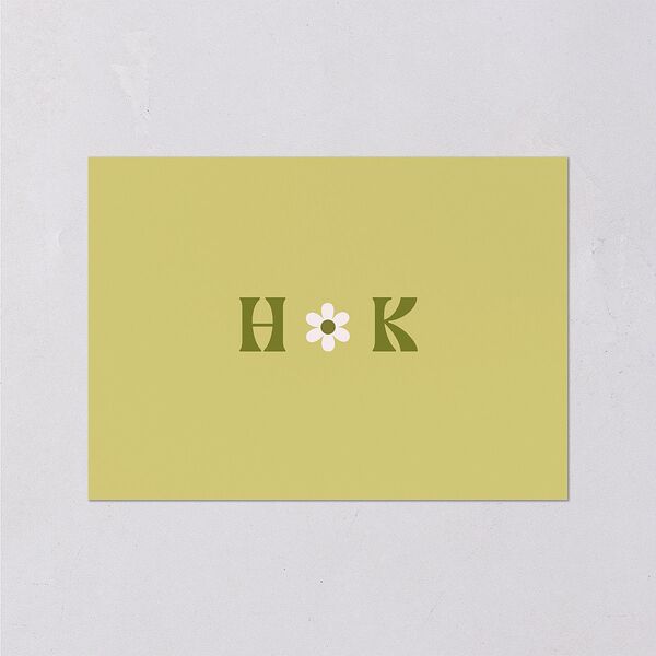 Simple Retro Daisy Wedding Event Detail Cards Meadow Signature Standard