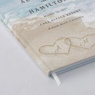 Beach Monogram Guest Books Baby Blue