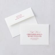 Elegant Vintage Christmas Wedding Invitations Jewel Red Signature Blank No Standard