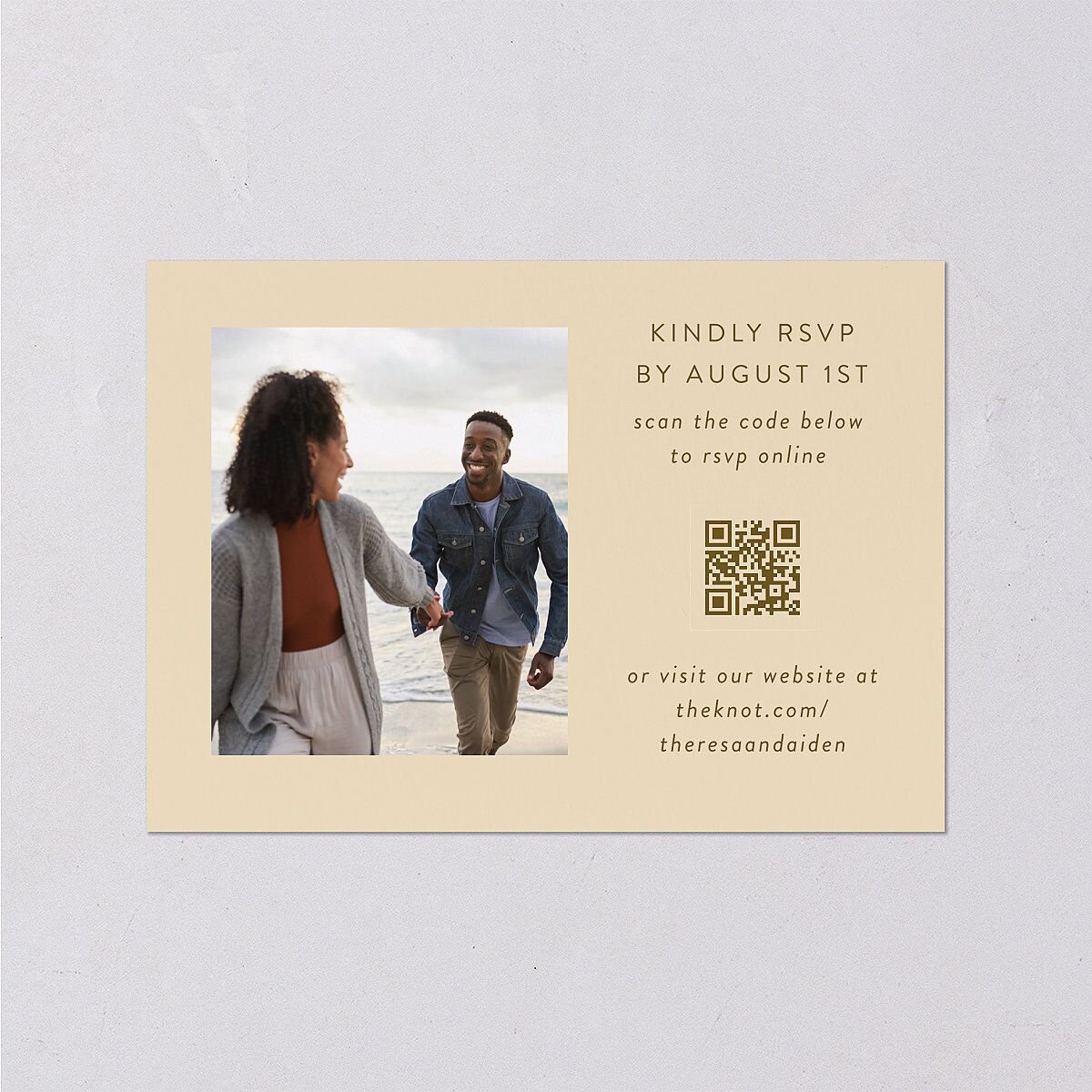 Simply Refined Photo Wedding Response Cards Barely Peach Signature Standard