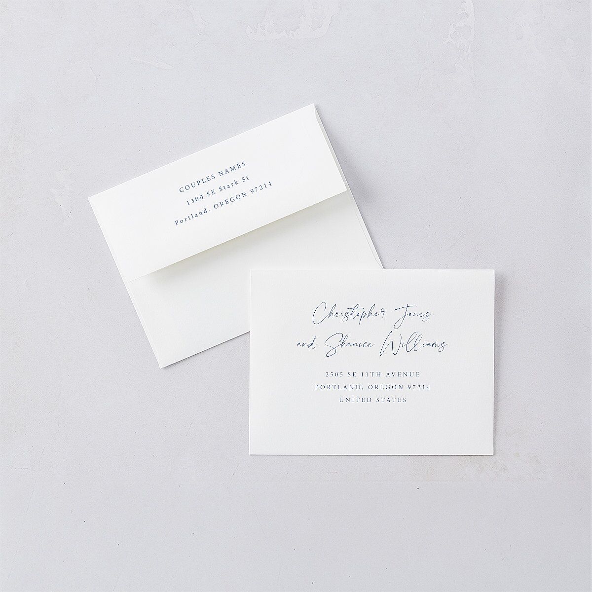 Coastal Love Thank You Card Envelopes White Standard Cruise Both Recipient and Return Addresses Signature