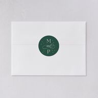 Married and Bright Wedding Gallery Holiday Stickers Emerald Circle