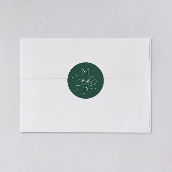 Married and Bright Wedding Gallery Holiday Stickers Emerald Circle