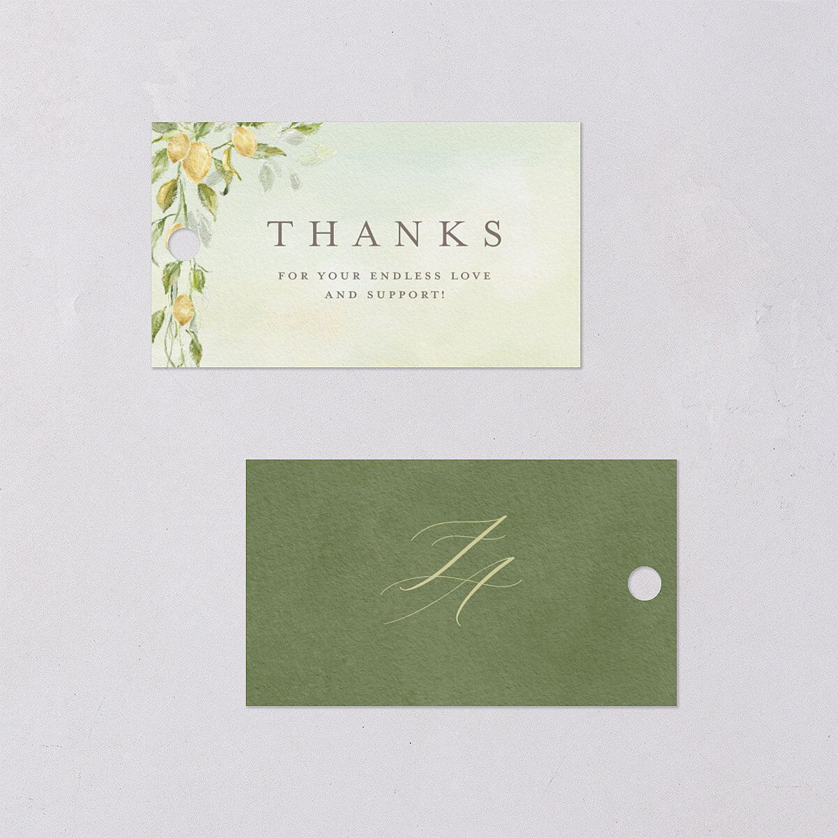 Elegant Italy Favor Gift Tags Thyme Signature
