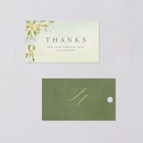 Elegant Italy Favor Gift Tags Thyme Signature