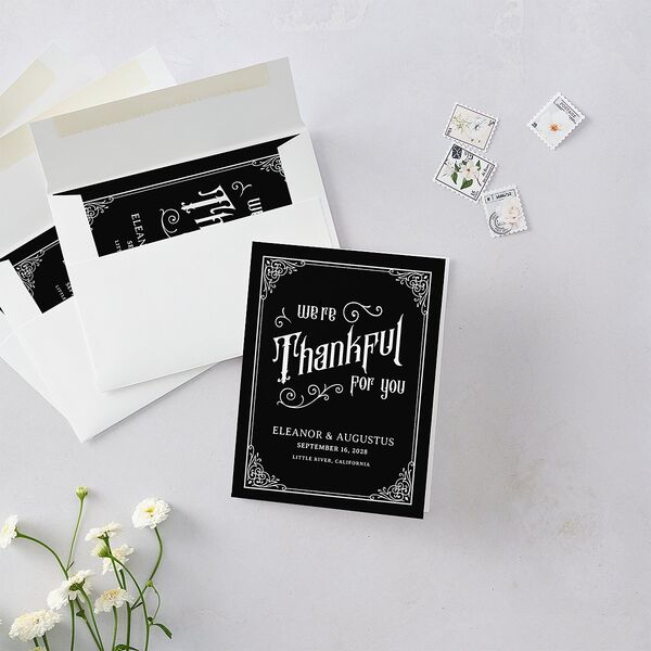 Western Gothic Thank You Cards Licorice