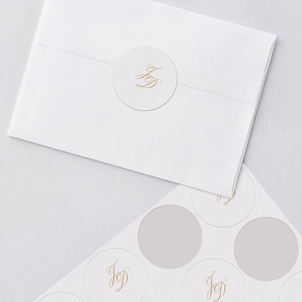 Medieval Castle Wedding Stickers Almond Circle