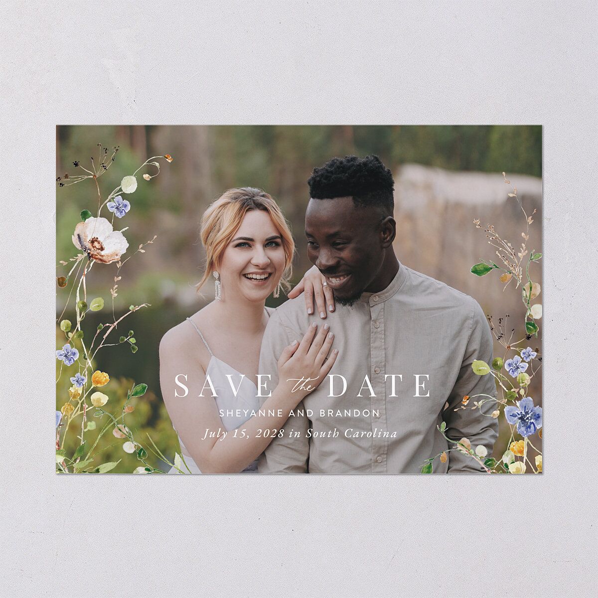 Wildflower Landscape Save the Date Cards — view 2