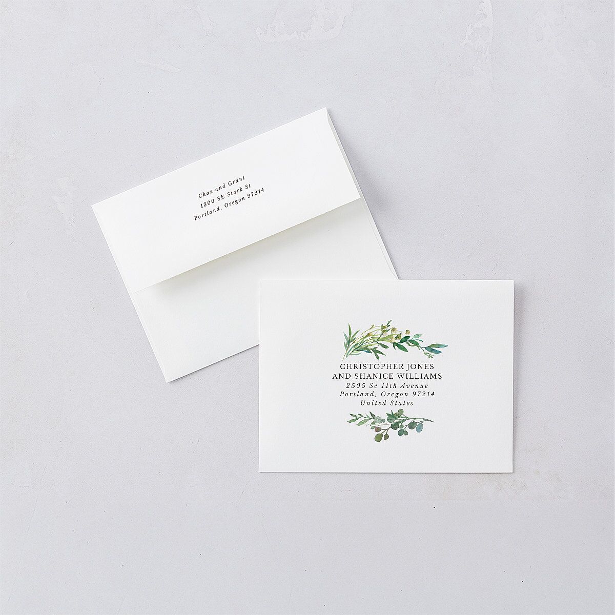 Rustic Hoops Save the Date Petite Cards Eucalyptus Signature smooth Blank No Standard